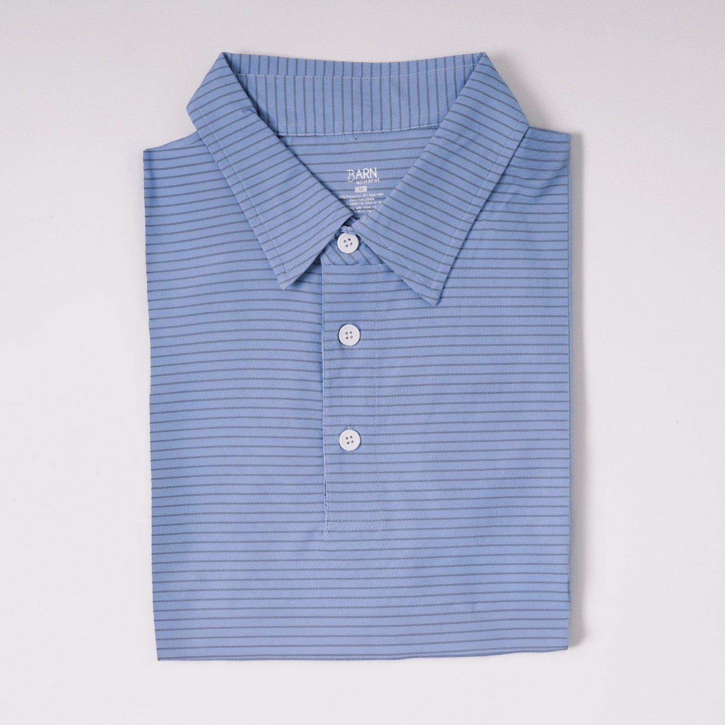 Blue and Grey Stripped Polo