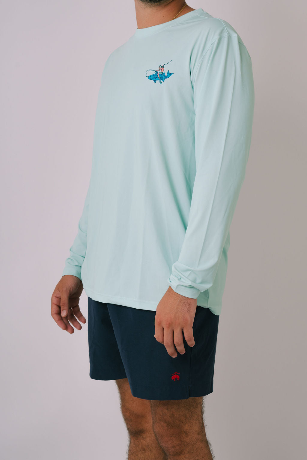 Light Blue Fishing Tee