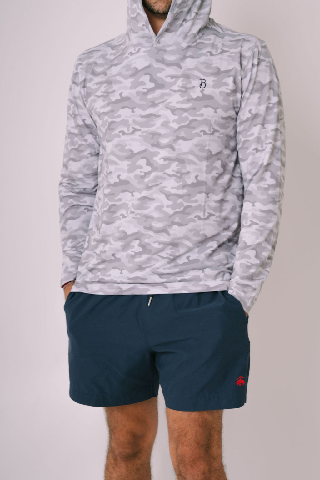 Grey Camo Fishing Tee