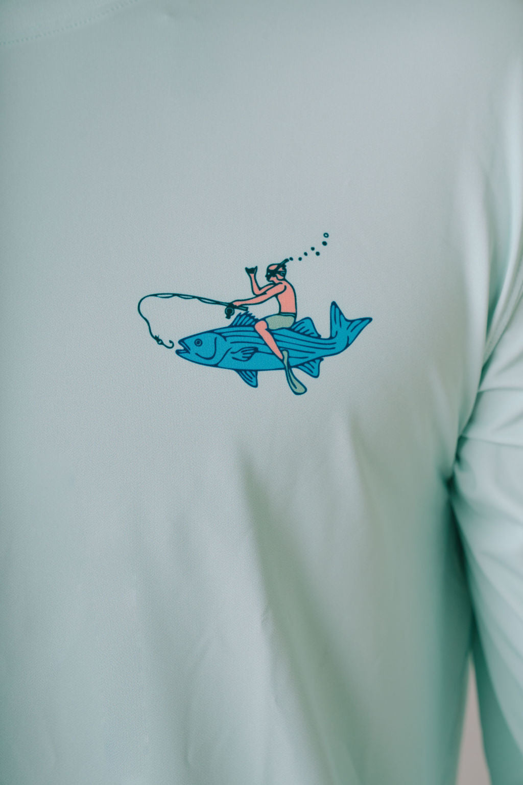 Light Blue Fishing Tee