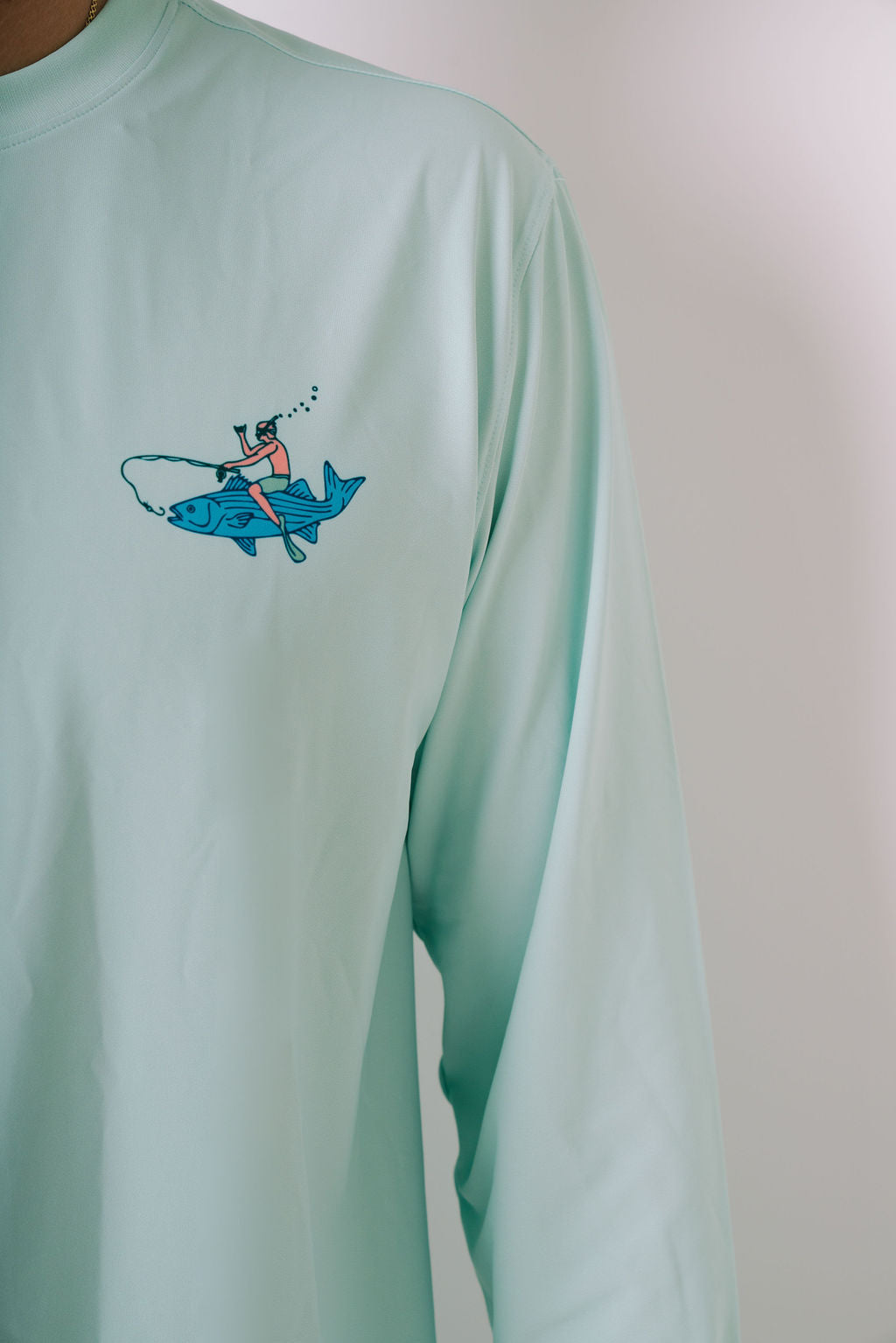 Light Blue Fishing Tee