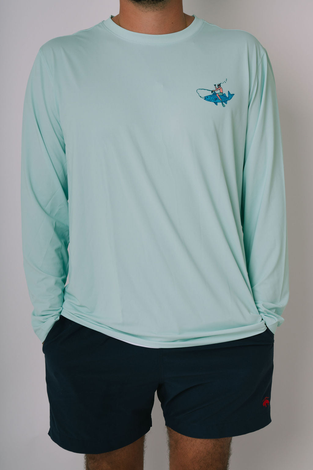 Light Blue Fishing Tee