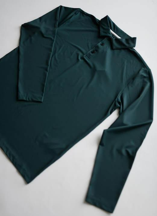 Dark green Long polo