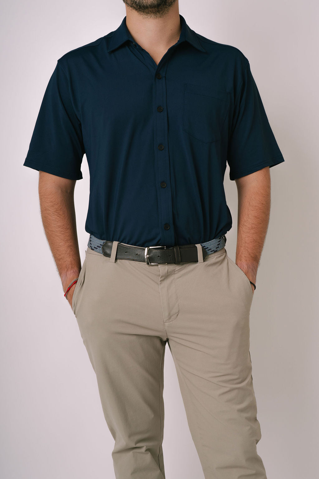 Navy Blue Button-Up