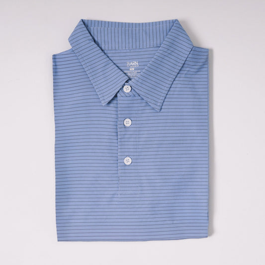 Blue and Grey Stripped Polo