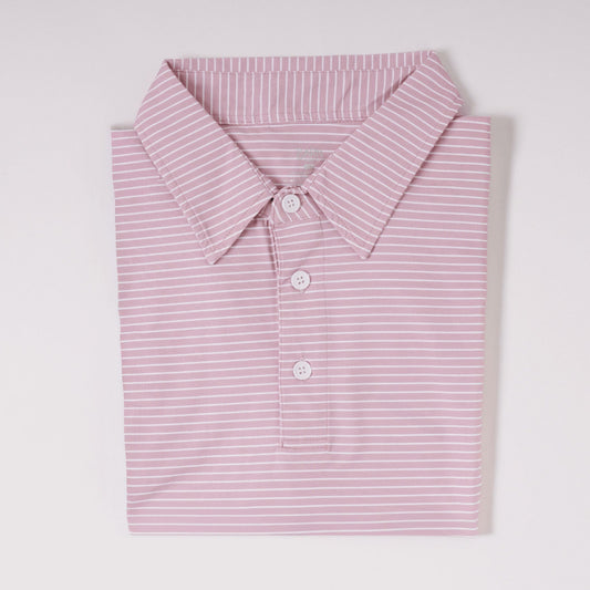 Pink and White Stripped Polo