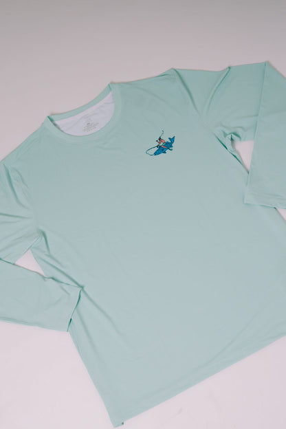 Light Blue Fishing Tee