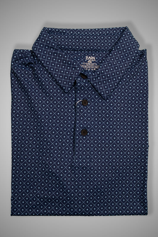 Navy Dotted Polo