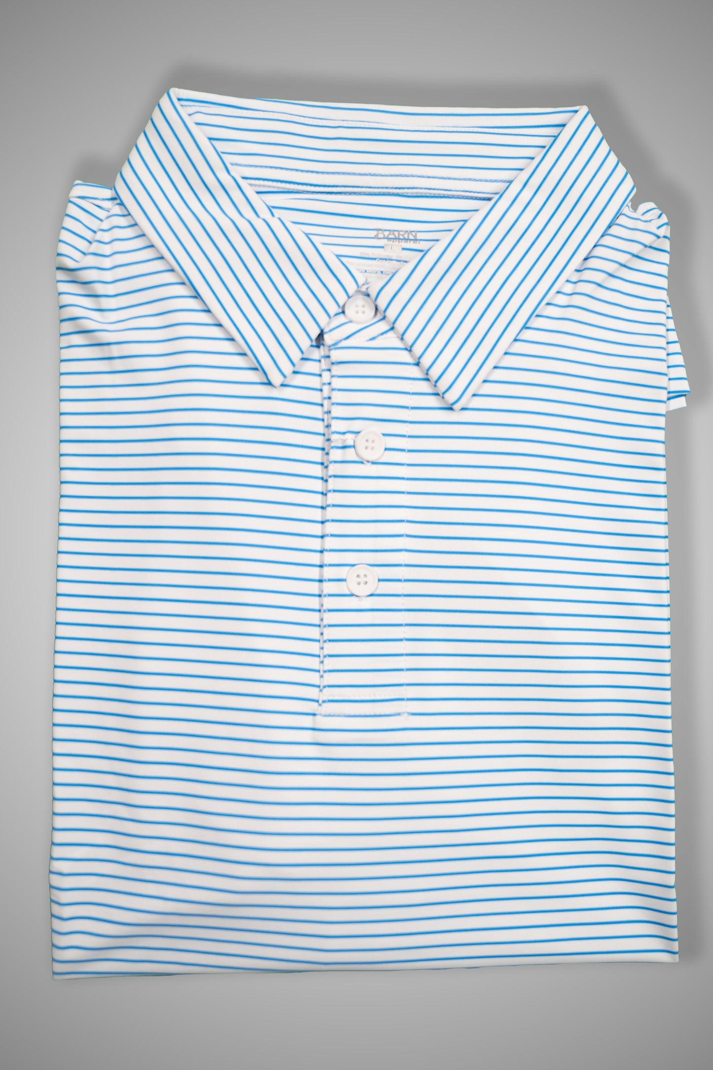 Light Blue Stripes Performance Polo