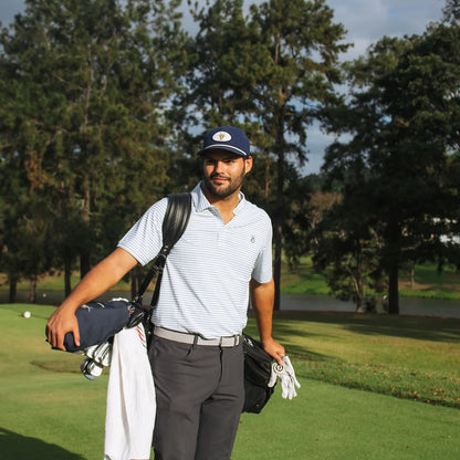 Blue Stripe Performance Polo