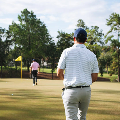 Blue Stripe Performance Polo