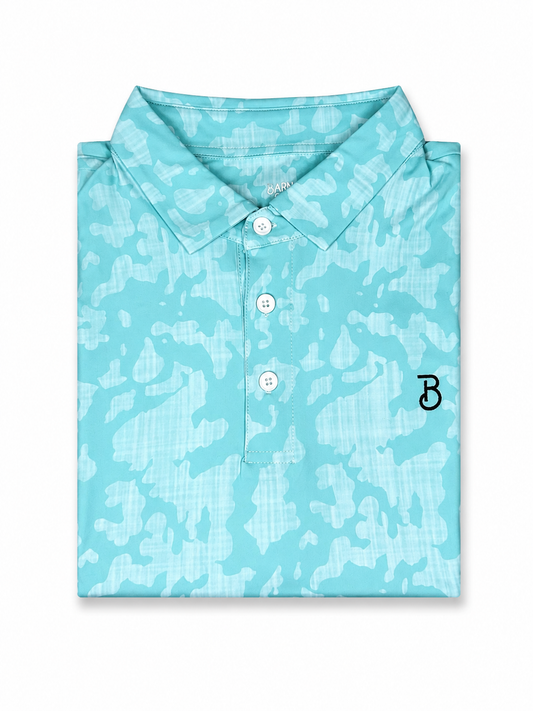 Camo Aqua Polo