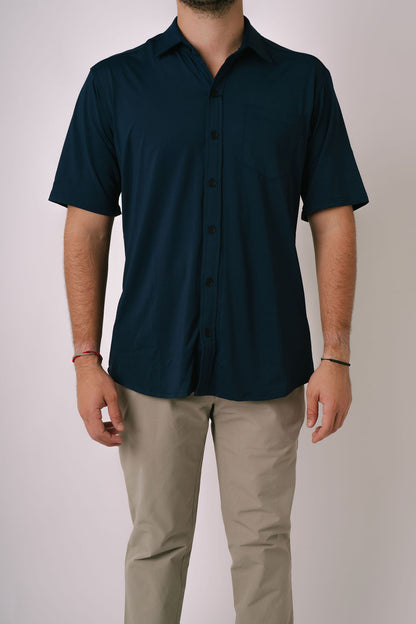 Navy Blue Button-Up