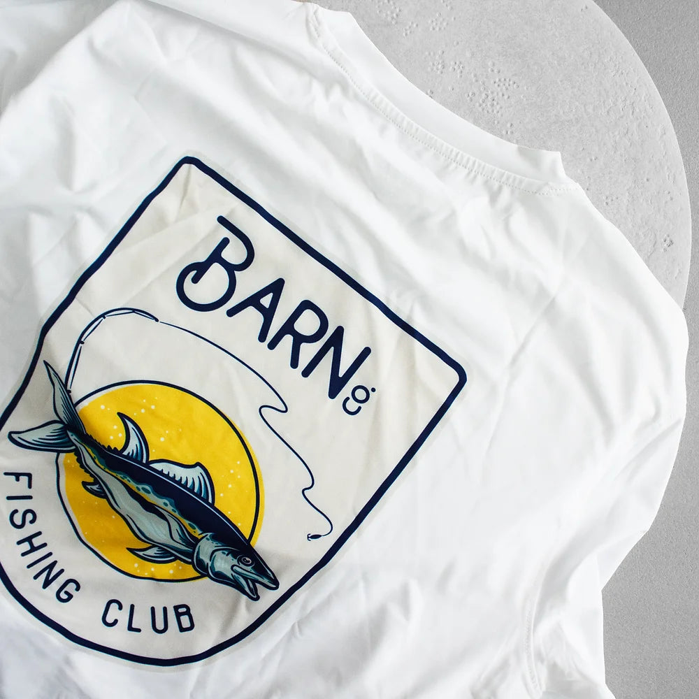 White Fishing Club Performance Tee