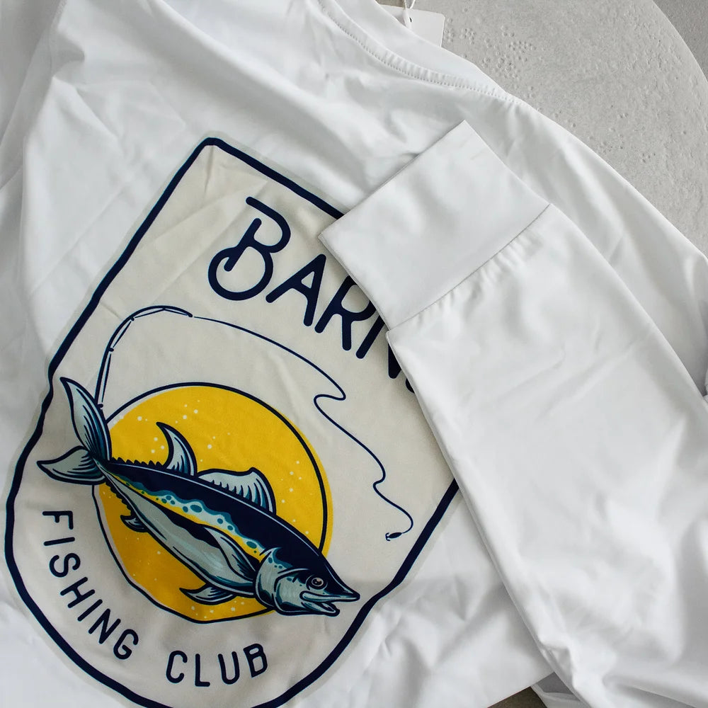 White Fishing Club Performance Tee